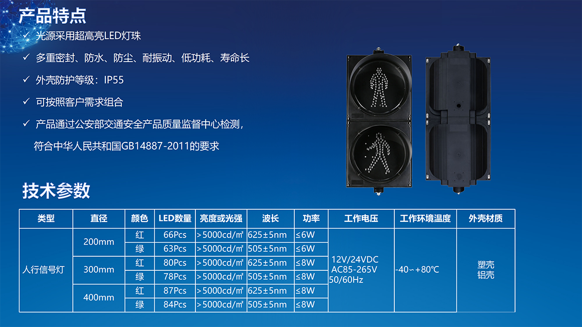 200mm300mm400mm静红人静/动绿人二单元 人行信号灯，人行信号灯含倒计时器盲人钟嘀嗒语音提示，深圳湖南长沙常德株洲娄底益阳邵阳交通信号灯厂家，智能交通工程施工安装