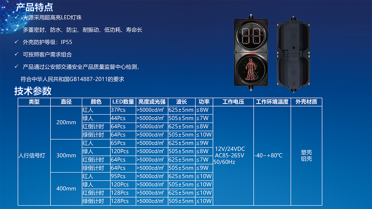200mm300mm400mm静红人静/动绿人二单元 人行信号灯，静态动态人行交通信号灯，人行信号灯含倒计时器盲人钟嘀嗒语音提示，深圳湖南长沙常德株洲娄底益阳邵阳交通信号灯厂家，红绿灯生产厂家，智能交通工程施工安装