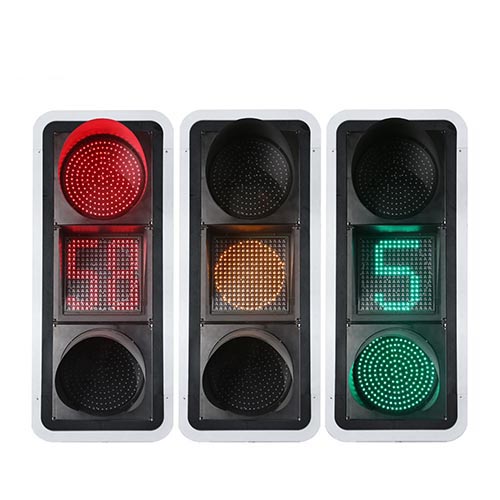 红黄绿满屏含点阵式倒计时 机动车交通信号灯