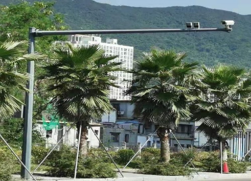 八角悬臂电子警察监控杆